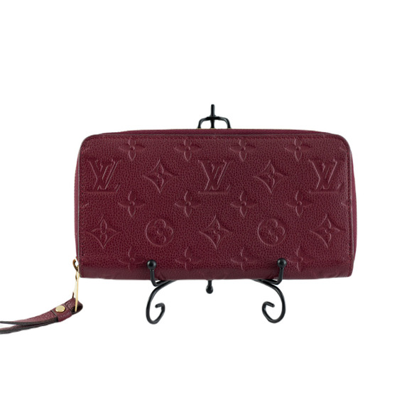 LOUIS VUITTON Zippy Wallet Monogram Empreinte Leather Bordeaux SP4136 - Picture 1 of 9